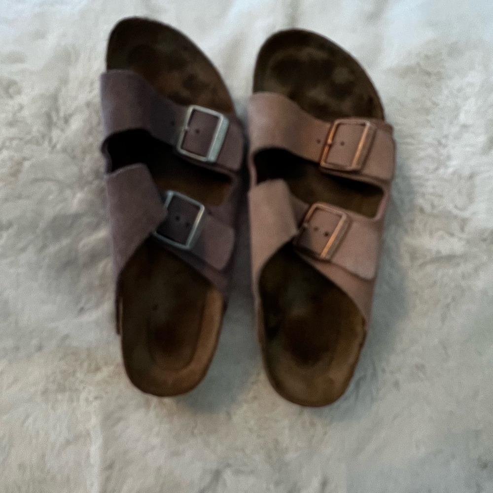 Two right side Birkenstock sandals